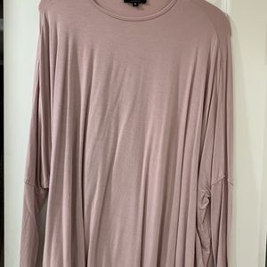 Maya's Place Size Medium Blush Pink Asymmetrical Jersey Top